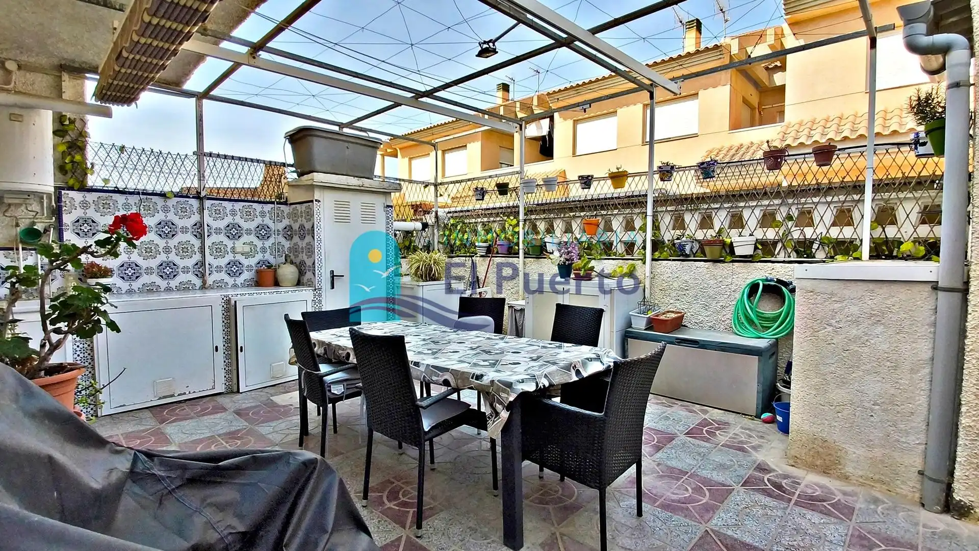Terrasse von Erdgeschoss zum Verkauf in Mazarrón mit Klimaanlage, Privatgarten und Terrasse
