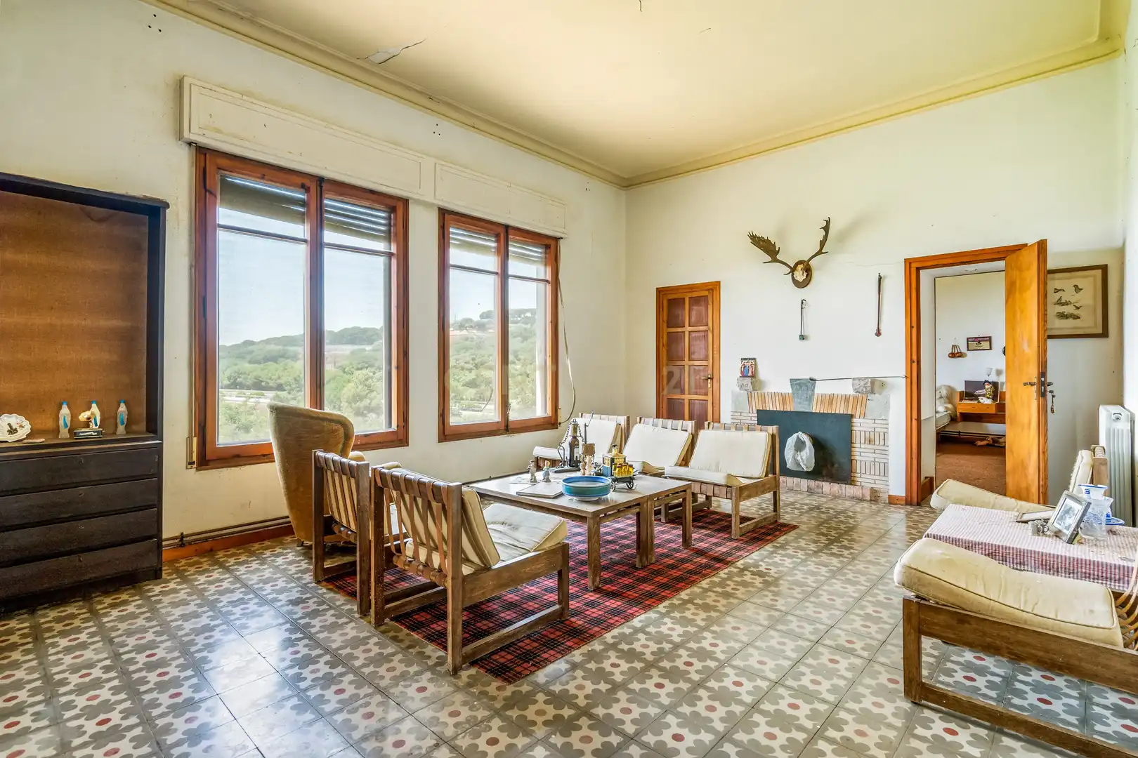 Sala de estar de Finca rústica en venta en Arenys de Mar con Jardín privado