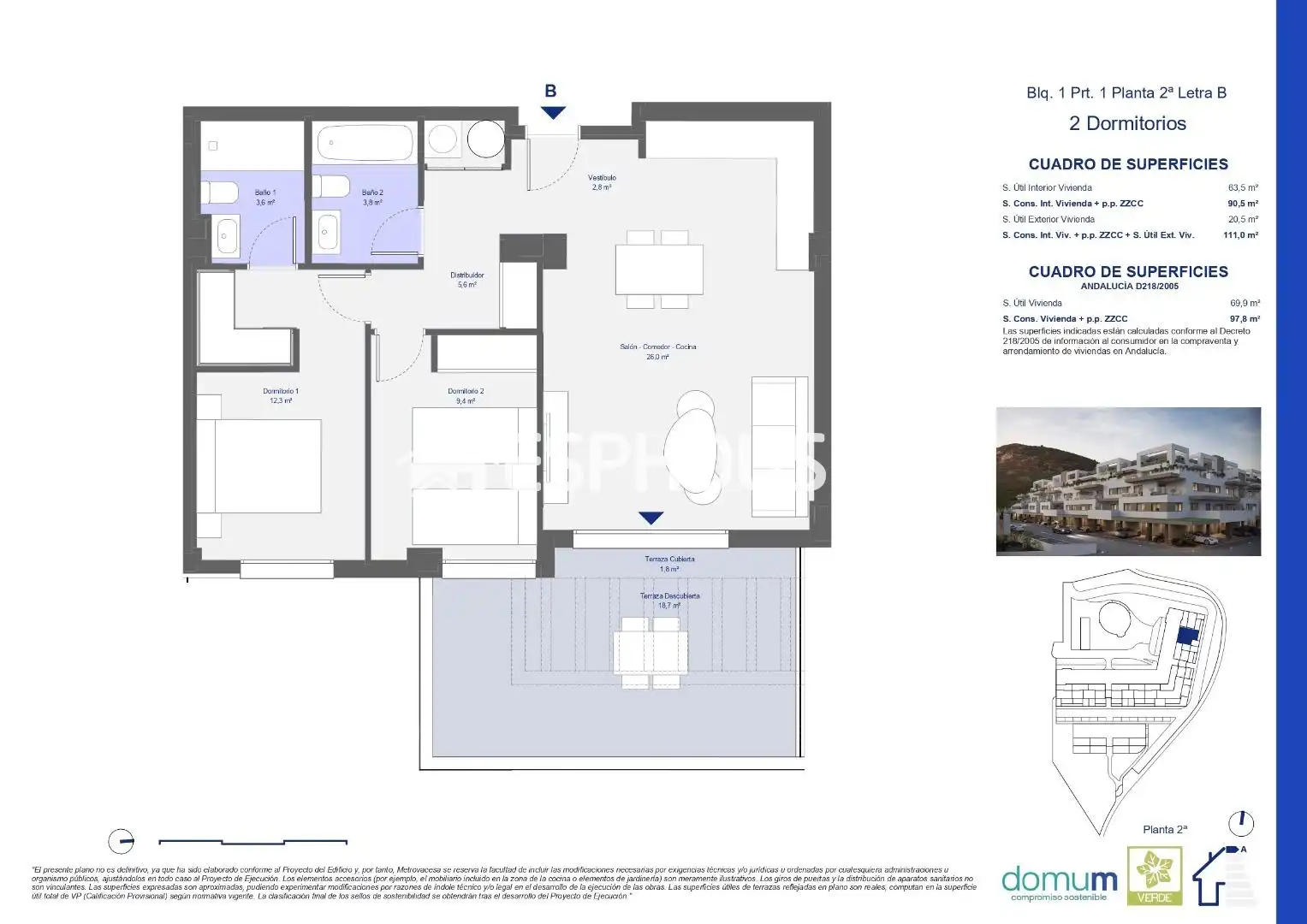 Apartament amb terrassa en venda a San Juan de los Terreros, imagen 10
