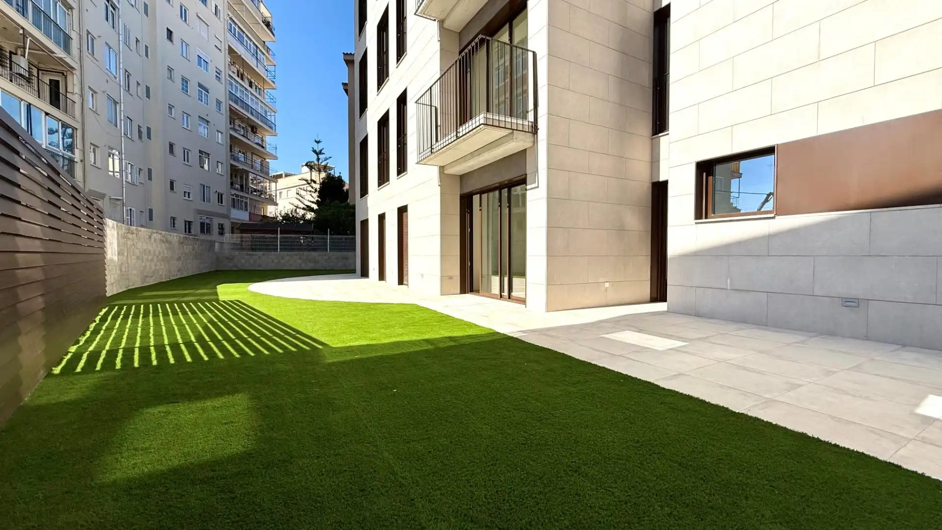 Terrasse von Erdgeschoss zur Miete in  Palma de Mallorca mit Klimaanlage, Parkett und Terrasse