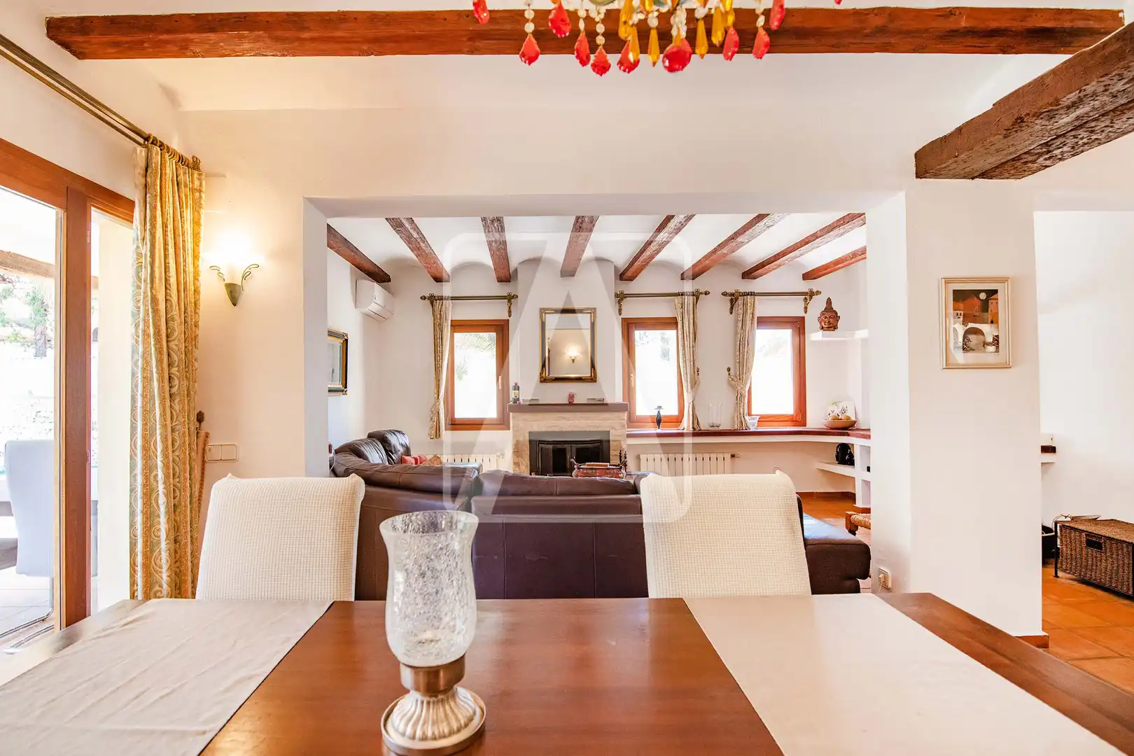 Comedor de Finca rústica en venta en Benissa con Aire acondicionado, Calefacción y Jardín privado