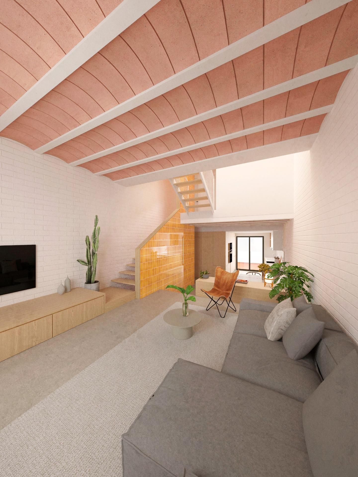 Sala d'estar de Casa o xalet en venda en Vilanova i la Geltrú amb Calefacció, Terrassa i Traster