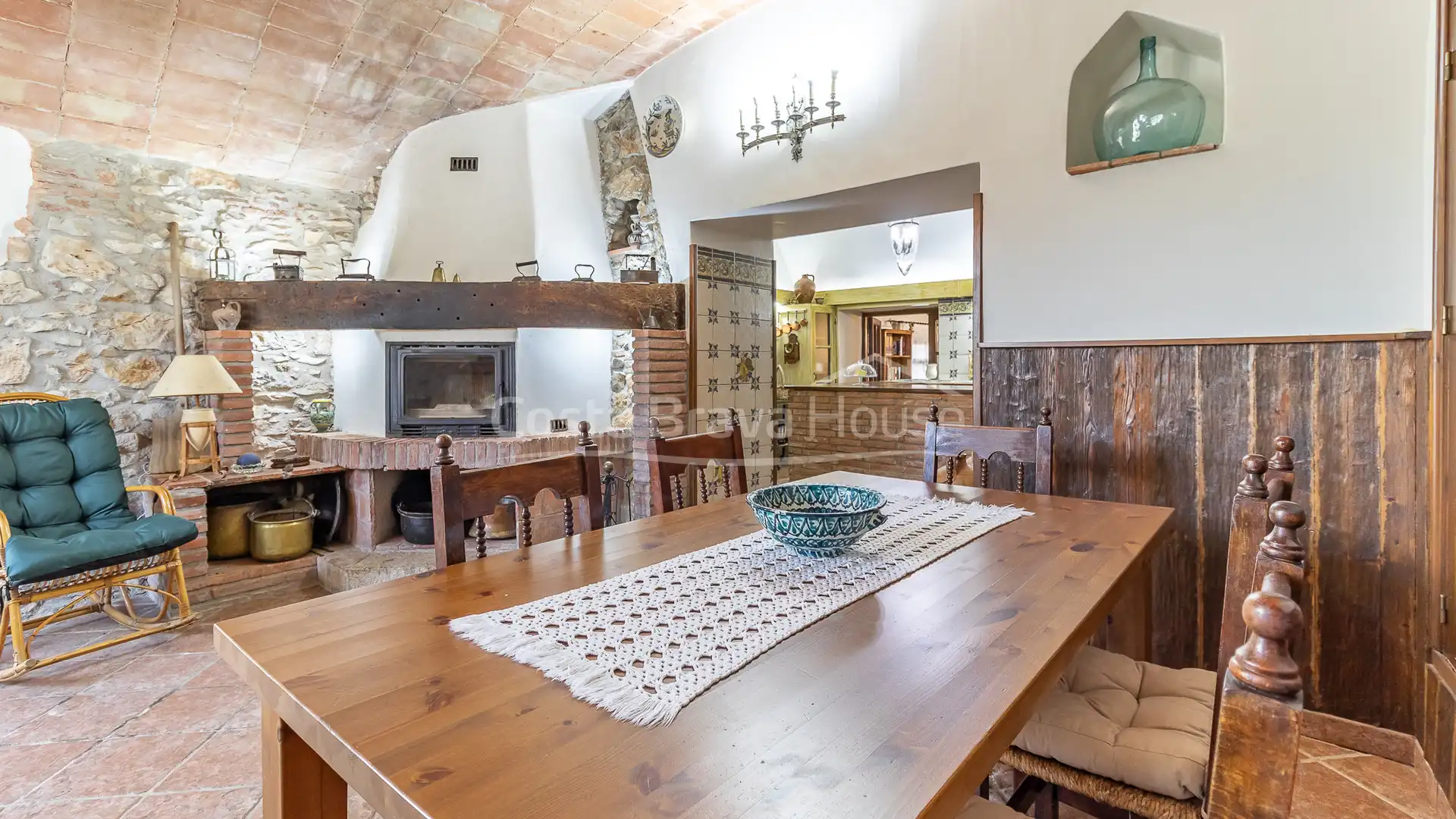 Dining room of Country homes for sale in Begur  with Air Conditioner, Heating and Private garden