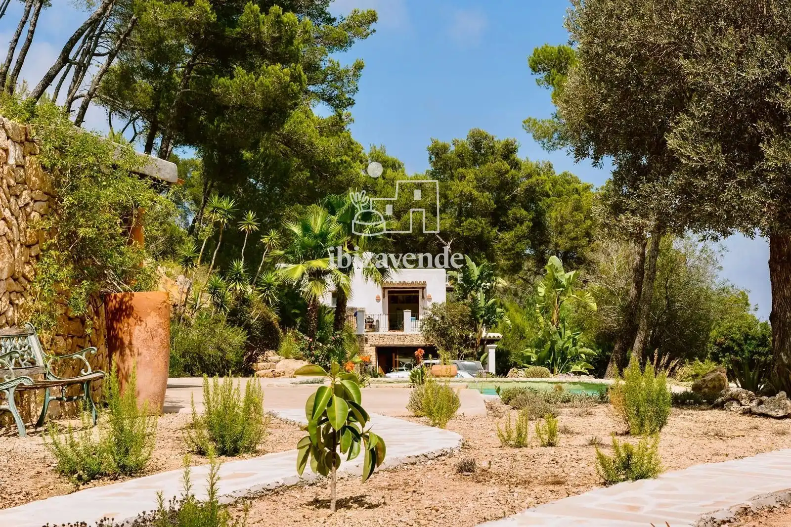 Garden of Houses for rent in Sant Joan de Labritja  with Air Conditioner, Terrace and Swimming Pool