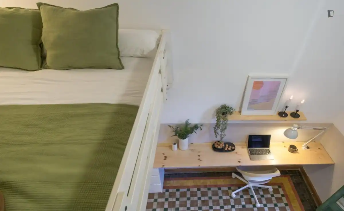 Schlafzimmer von Wohnungen zur untervermieten in  Palma de Mallorca mit Möbliert, Ofen und Waschmaschine