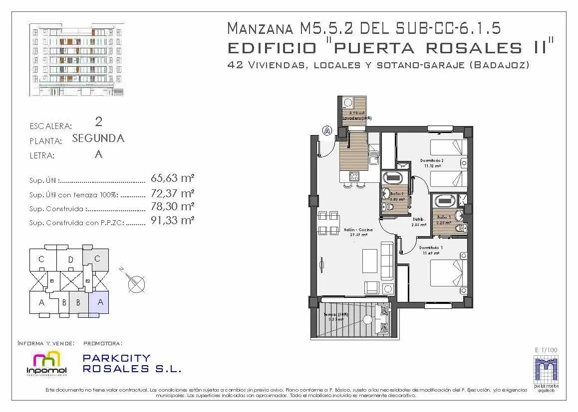 Apartamento en venta en Badajoz Capital con Aire acondicionado, Terraza y Piscina comunitaria