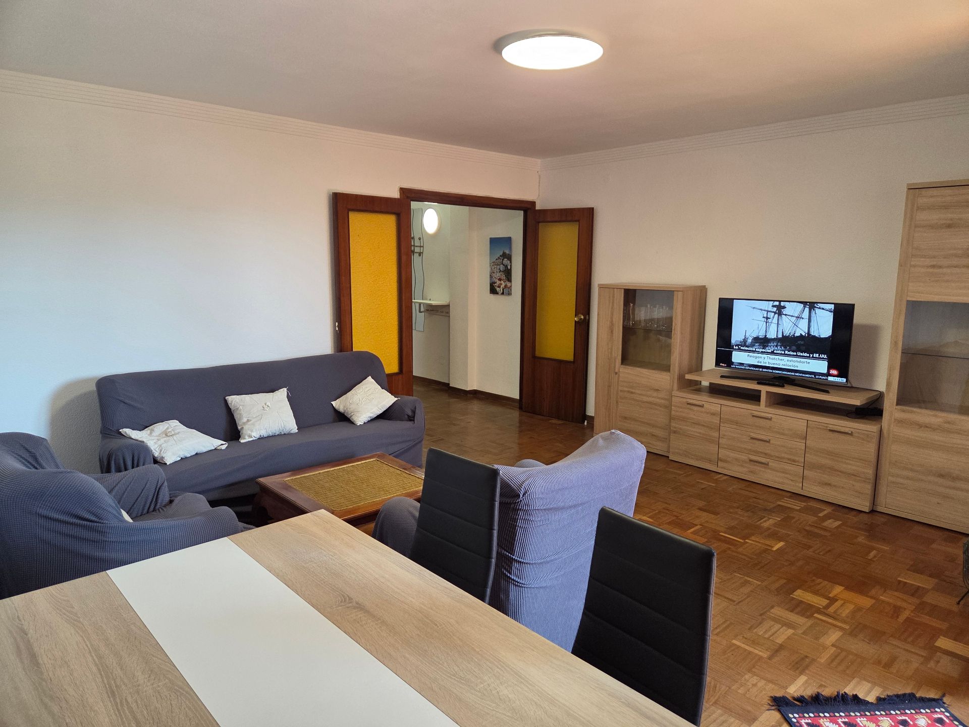 Sala de estar de Piso de alquiler en Málaga Capital con Aire acondicionado, Terraza y Amueblado