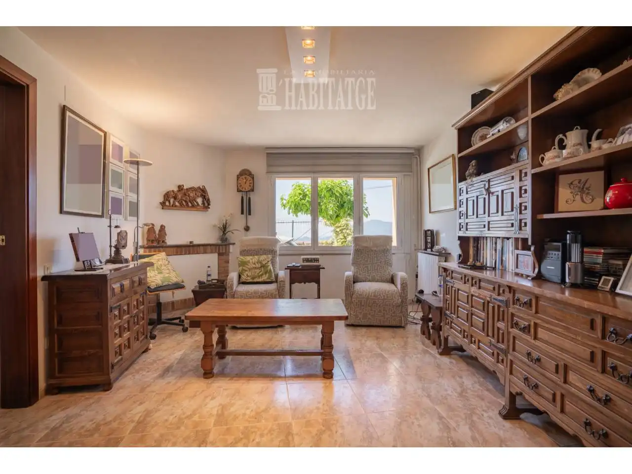 Living room of Houses for sale in Sant Hilari Sacalm  with Air Conditioner, Heating and Private garden