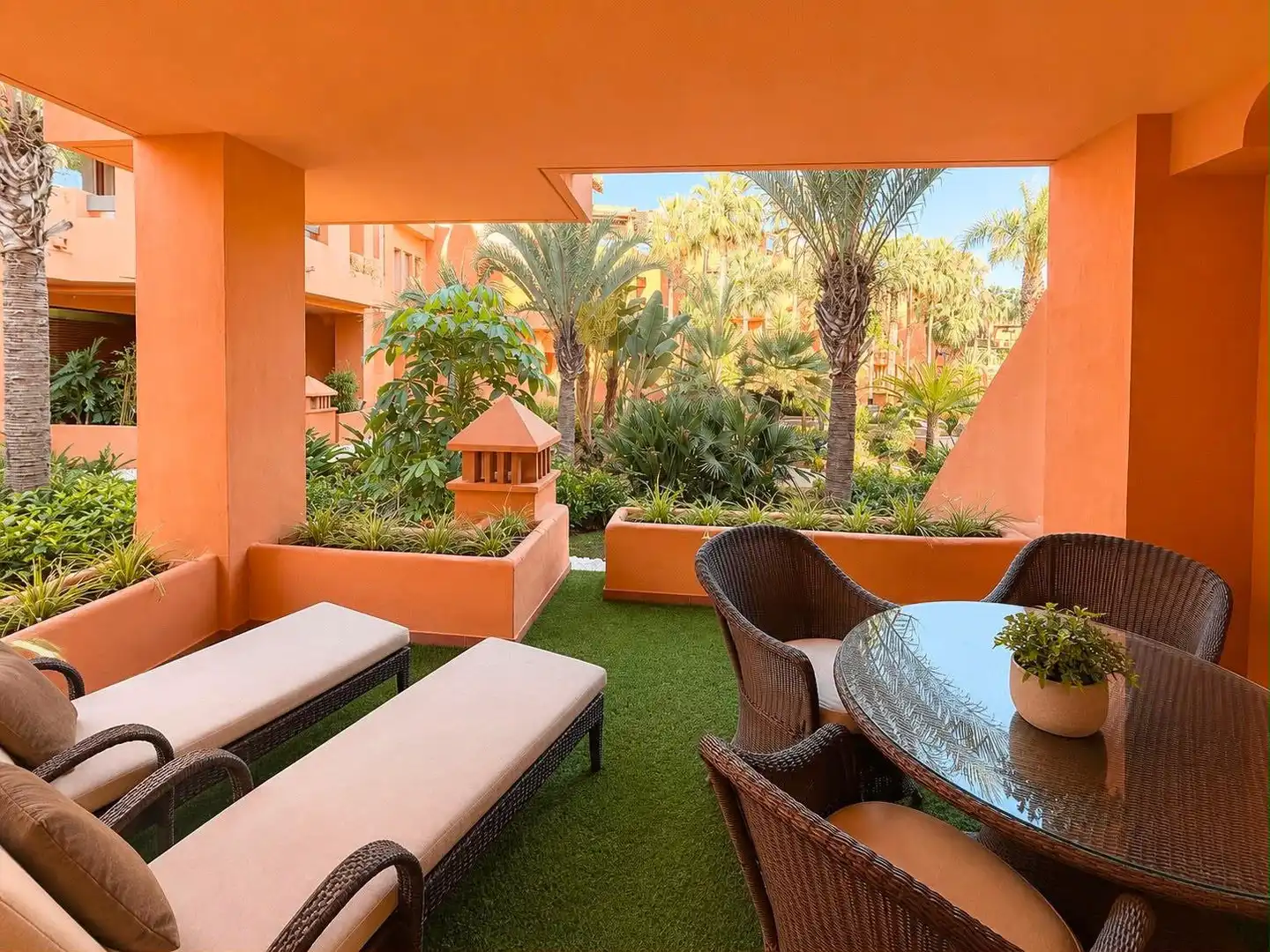 Terrace of Ground floor for rent in Marbella  with Air Conditioner, Terrace and Swimming Pool