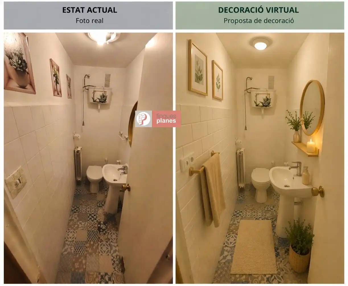 Bany de Pis en venda en Lleida amb Parquet, Moblat i Balcó