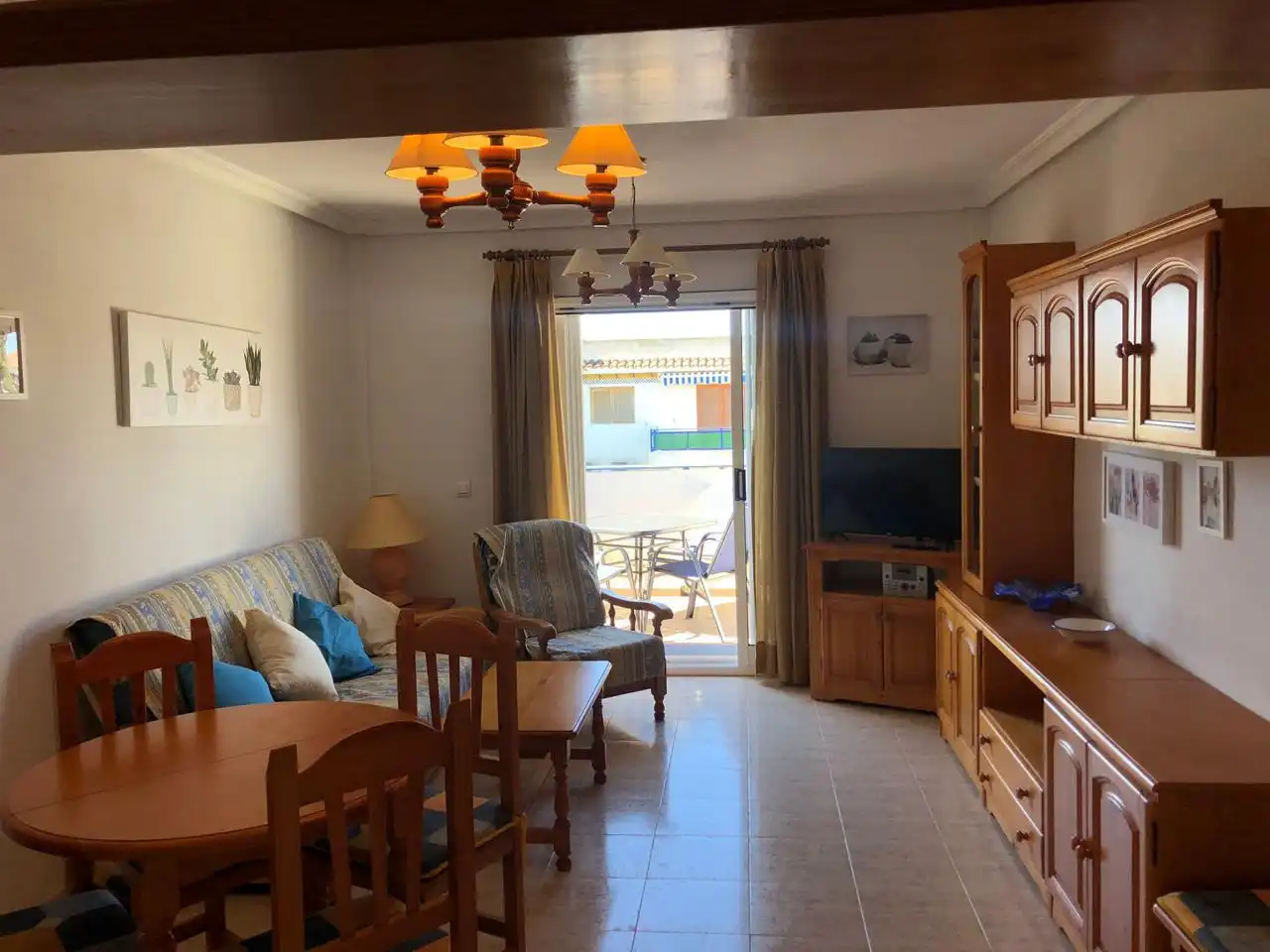 Wohnzimmer von Wohnung zur Miete in Vera mit Klimaanlage, Terrasse und Möbliert