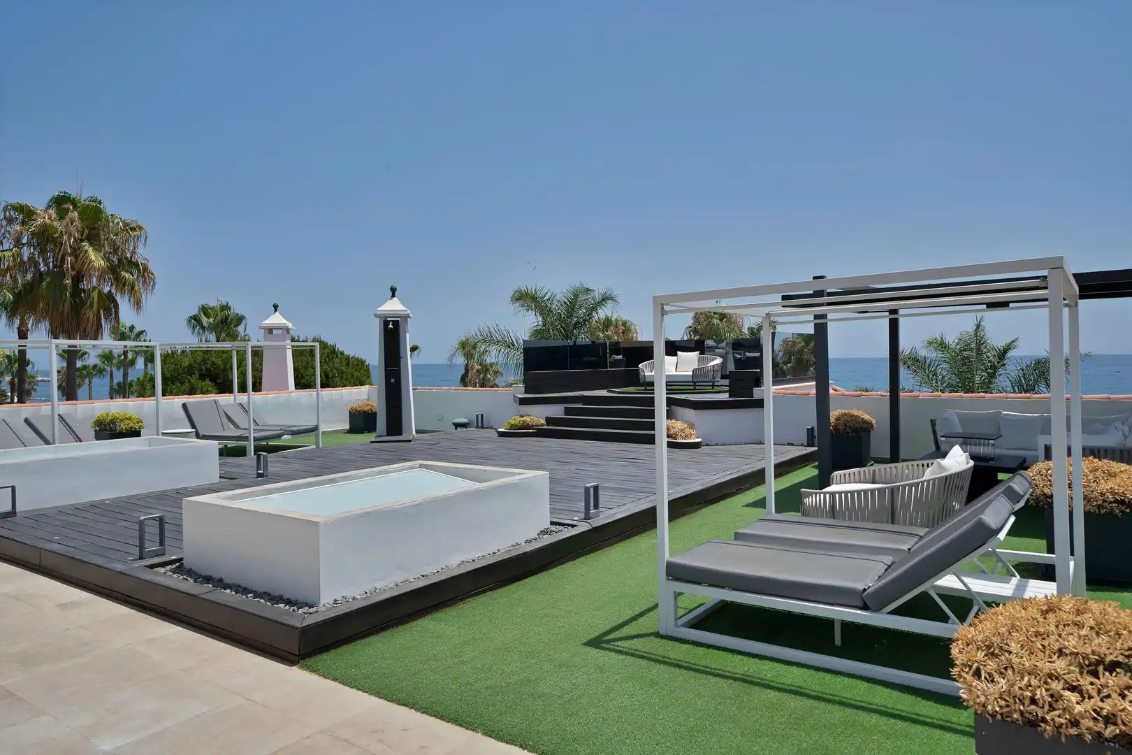 Terrasse von Haus oder Chalet zur Miete in Marbella mit Heizung, Privatgarten und Terrasse