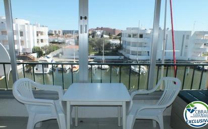 Balcony of Apartment for sale in Roses  with Furnished