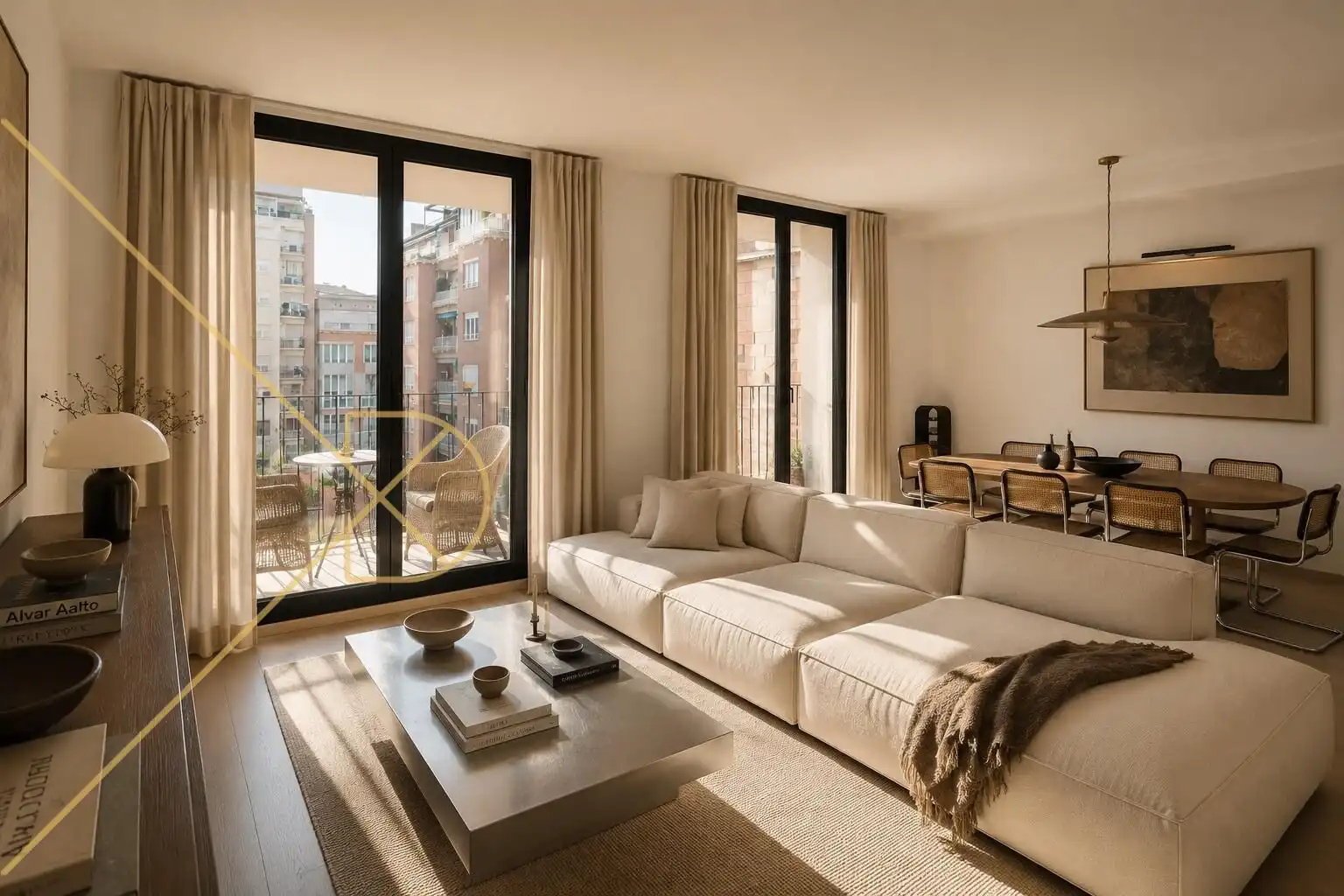 Living room of Attic for sale in Barcelona  with Air Conditioner, Heating and Parquet flooring