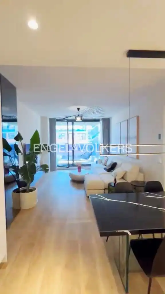Wohnzimmer von Wohnung zur Miete in Madrid mit Klimaanlage, Heizung und Privatgarten