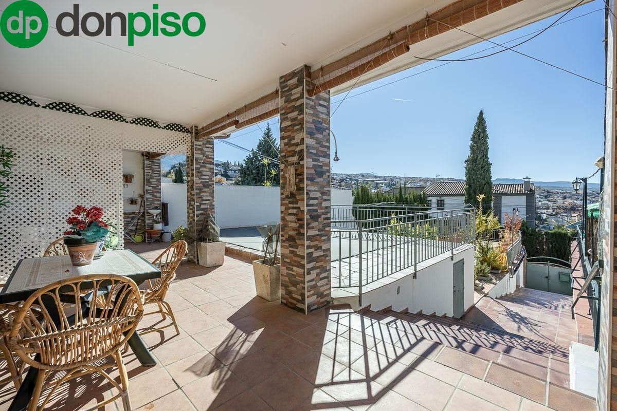 Exterior view of Single-family semi-detached for sale in Monachil  with Air Conditioner, Swimming Pool and Balcony