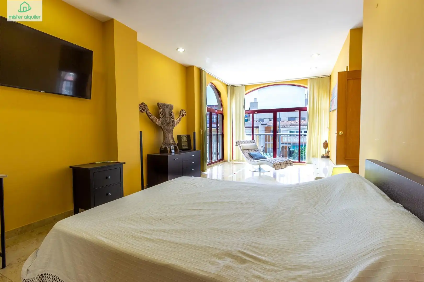 Bedroom of Apartments for rent in El Campello  with Air Conditioner, Terrace and Furnished