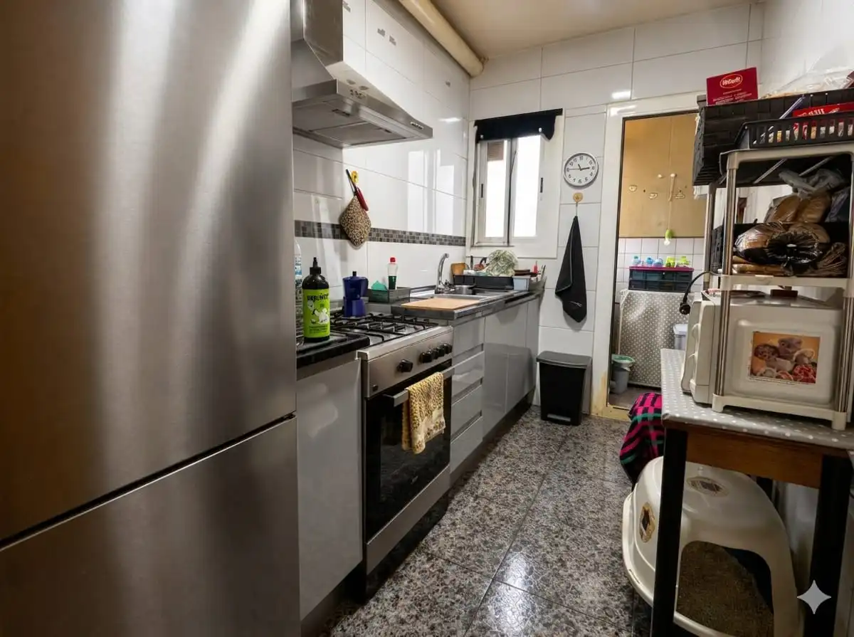 Kitchen of Flat for sale in Sant Joan Despí  with Furnished, Oven and Washing machine