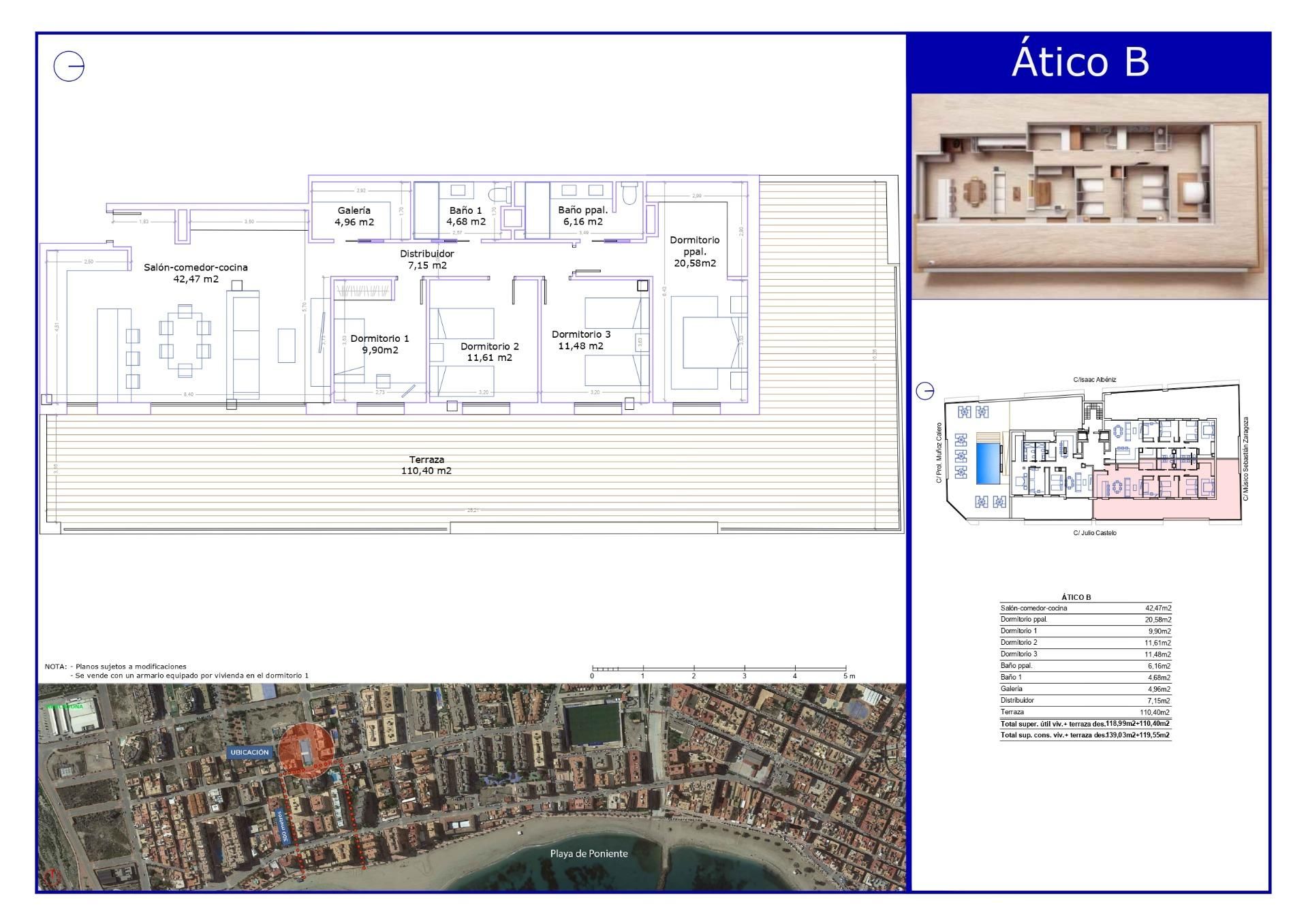 Attic for sale in Águilas  with Terrace, Storage room and Balcony