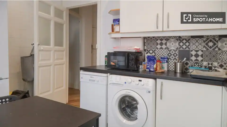 Kitchen of Flat for share in Madrid  with Air Conditioner, Heating and Terrace