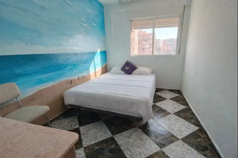 Bedroom of Flat for sale in Granada  with Air Conditioner, Terrace and Furnished