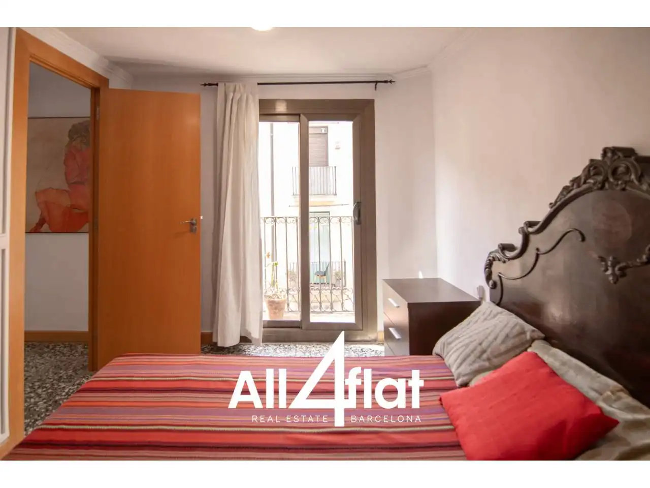 Bedroom of Flat for rent in Barcelona  with Air Conditioner, Heating and Furnished