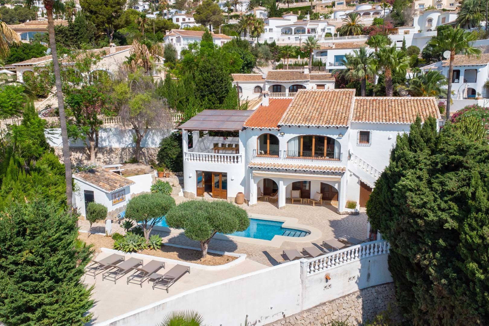 Vista exterior de Finca rústica en venda en Moraira amb Aire condicionat, Calefacció i Jardí privat
