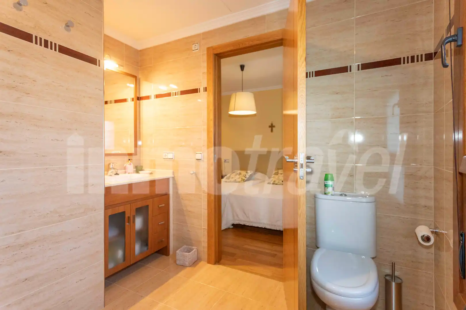 Bany de Apartament en venda en Sanxenxo amb Aire condicionat, Parquet i Terrassa