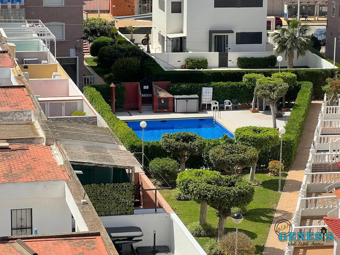 Swimming pool of Apartments for sale in La Mata