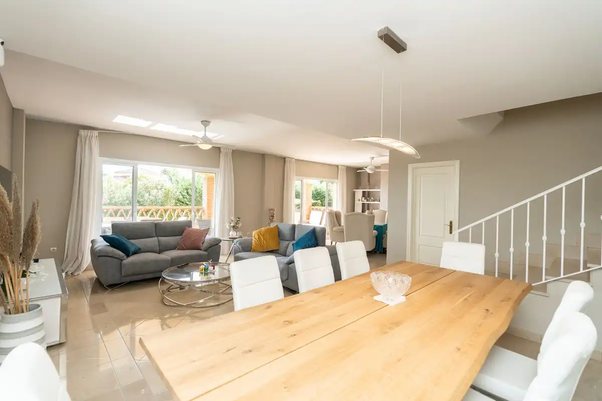 Dining room of Houses for sale in Mijas  with Air Conditioner, Heating and Private garden