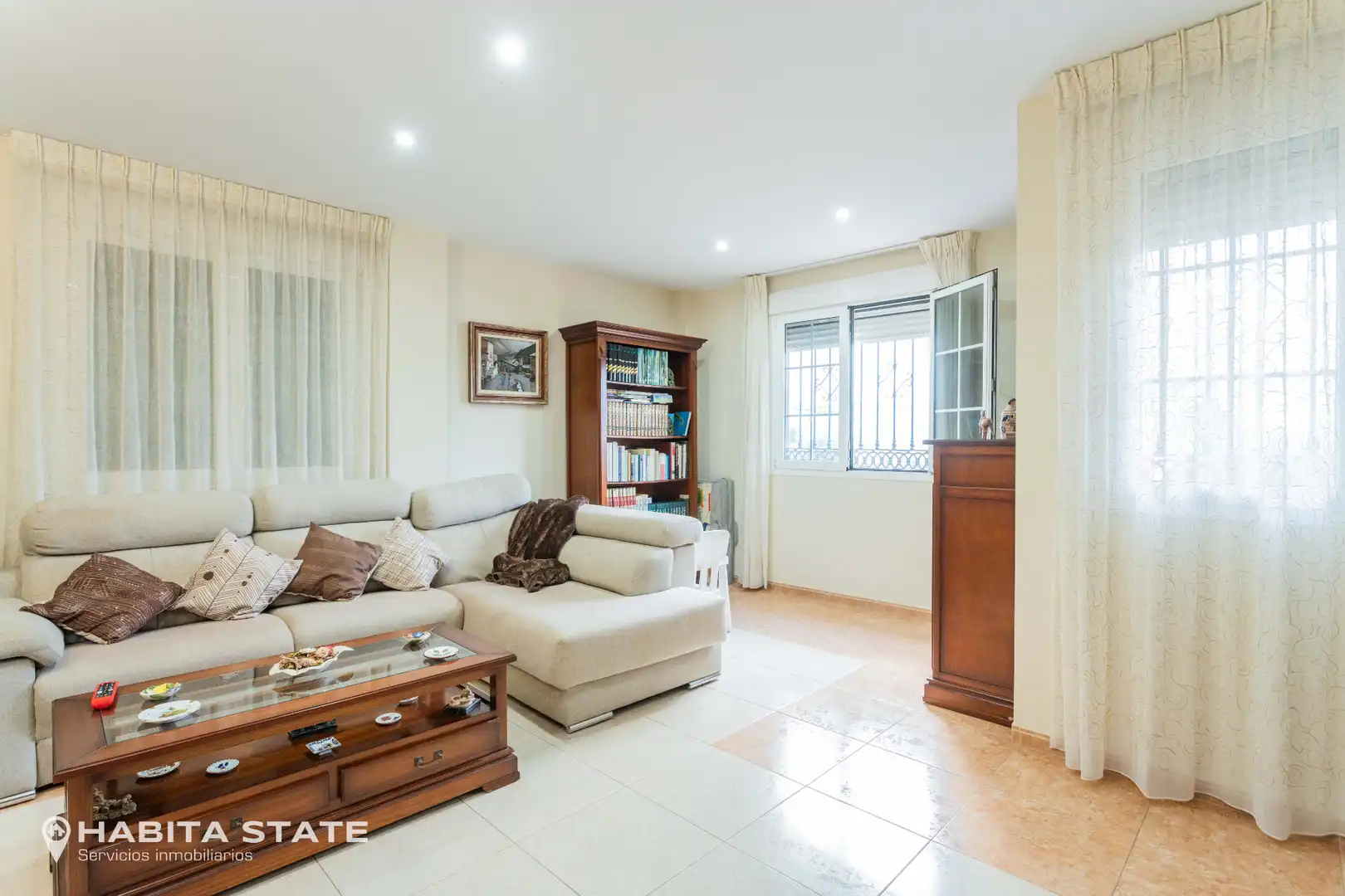 Sala de estar de Casa o chalet en venta en Pechina con Aire acondicionado, Calefacción y Jardín privado