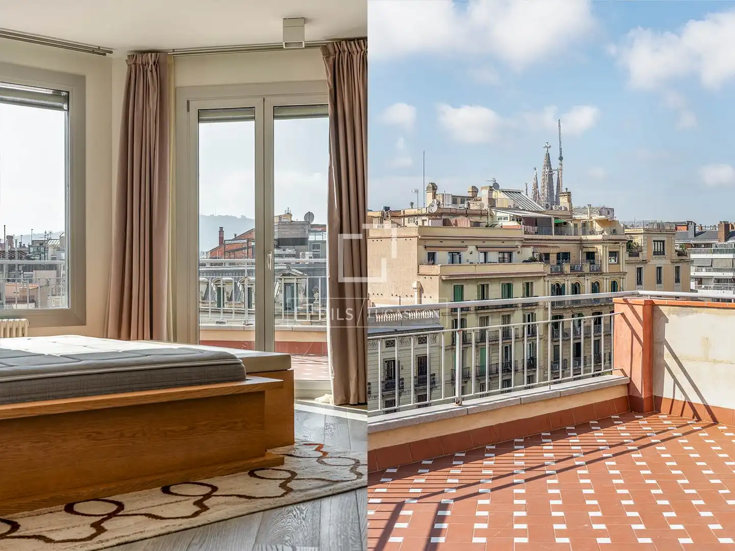 Bedroom of Attic for sale in Barcelona  with Air Conditioner, Heating and Parquet flooring