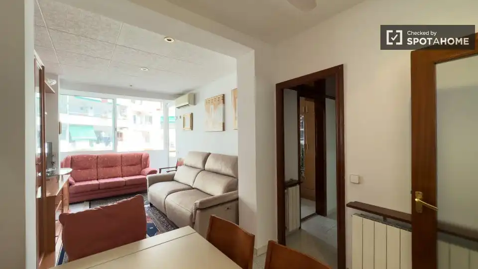 Sala d'estar de Pis de lloguer en Barcelona amb Aire condicionat, Calefacció i Moblat