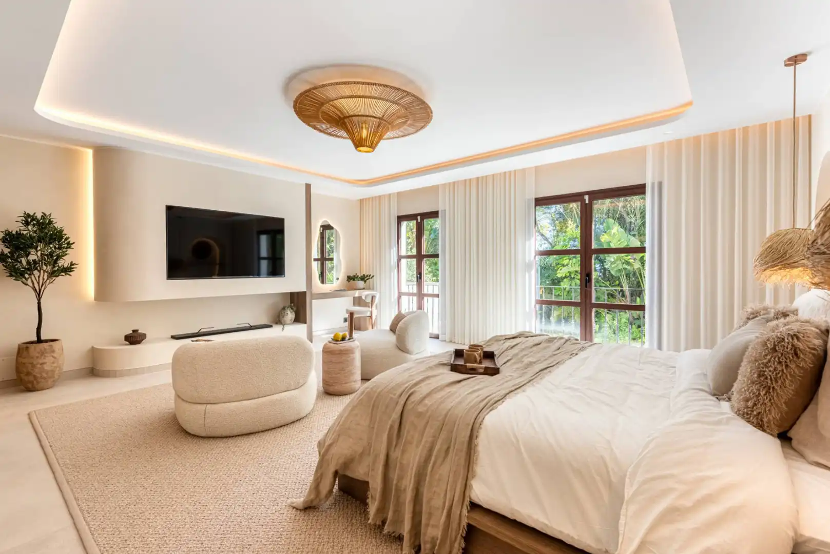 Sala de estar de Casa adosada en venta en Marbella con Aire acondicionado, Jardín privado y Terraza
