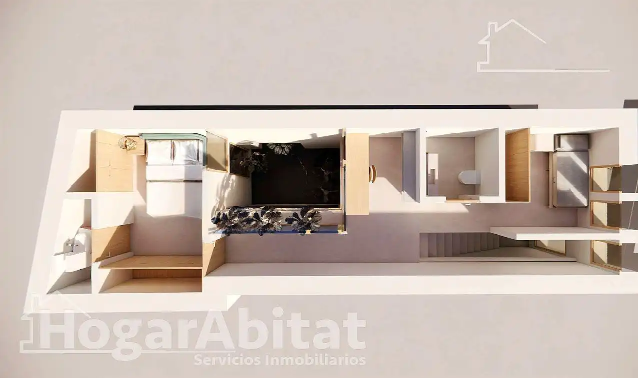 Schlafzimmer von Einfamilien-Reihenhaus zum Verkauf in Castellón de la Plana / Castelló de la Plana mit Klimaanlage und Heizung