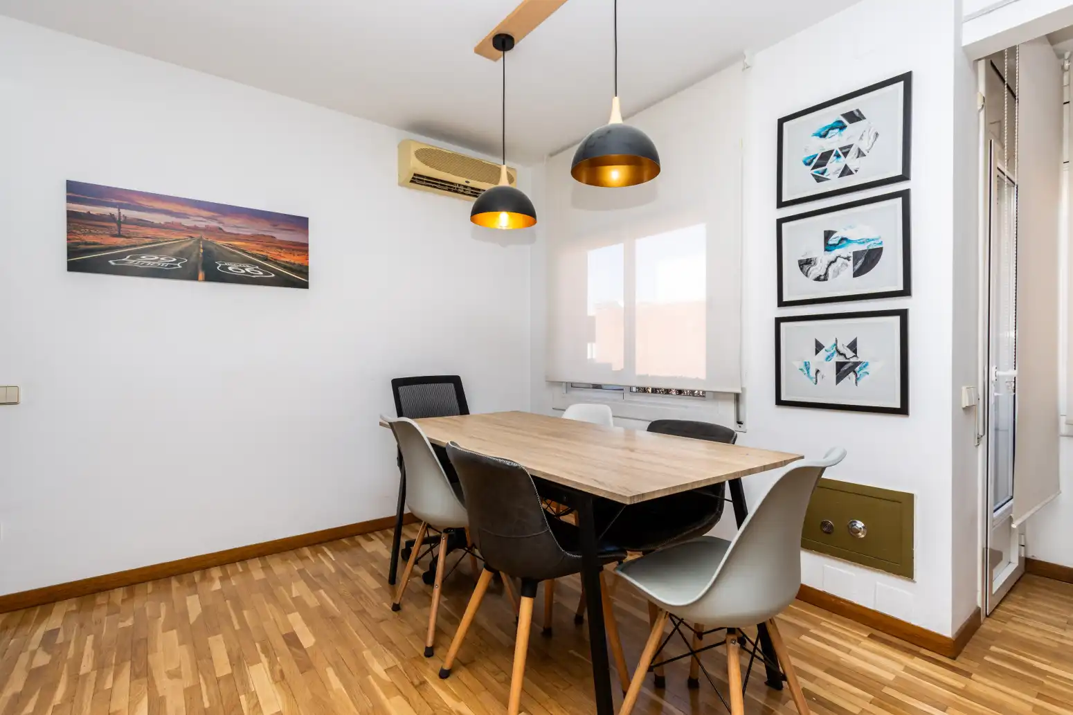 Dining room of Flat for sale in Terrassa  with Heating, Parquet flooring and Balcony