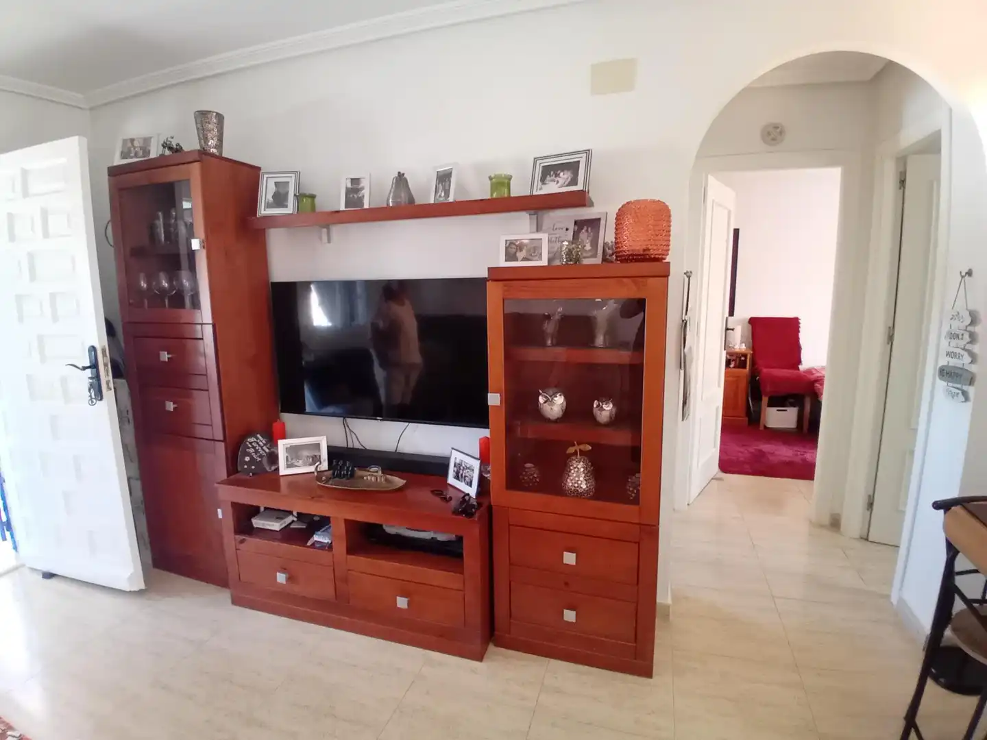 Sala de estar de Casa adosada en venta en Mazarrón con Aire acondicionado, Trastero y Amueblado