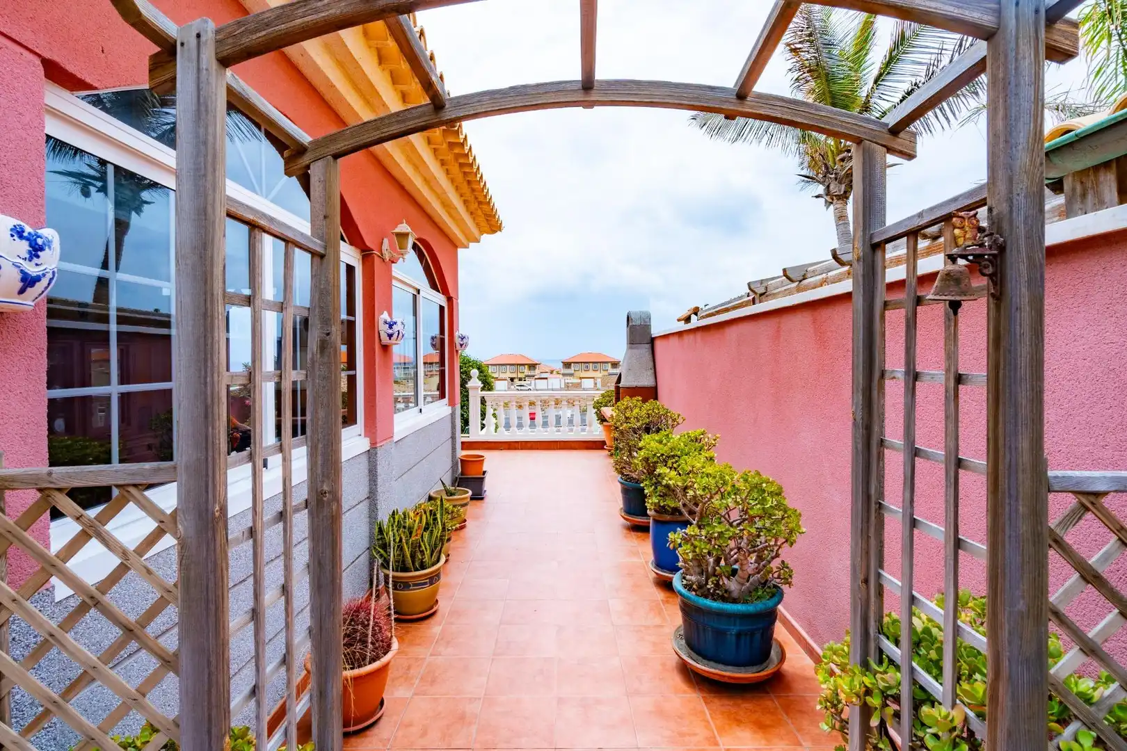 Terraza de Casa adosada de alquiler en Granadilla de Abona con Jardín privado, Terraza y Balcón