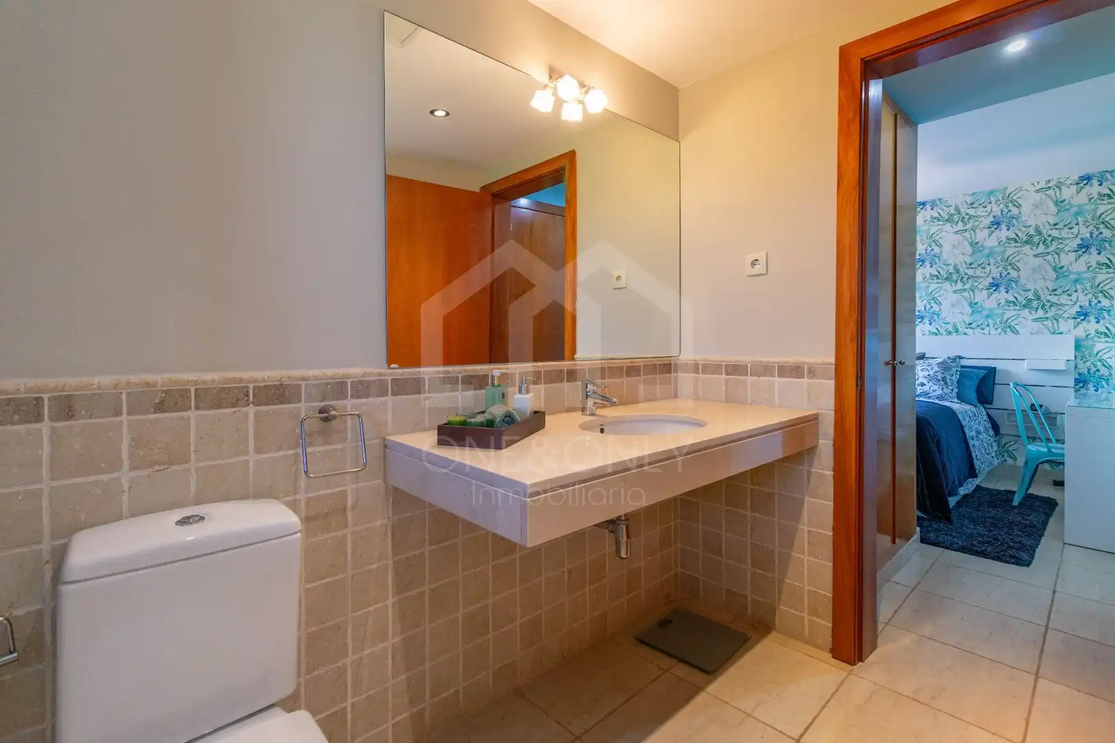 Badezimmer von Haus oder Chalet zur Miete in Mont-roig del Camp mit Klimaanlage, Heizung und Privatgarten