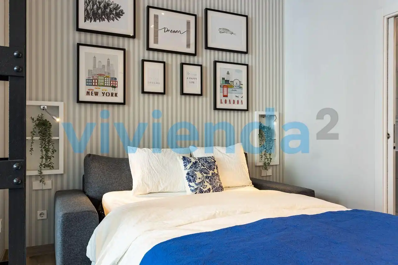 Schlafzimmer von Wohnung zum Verkauf in Madrid mit Klimaanlage, Heizung und Möbliert