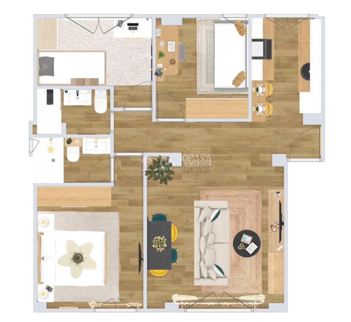 Bedroom of Flat for sale in  Madrid Capital