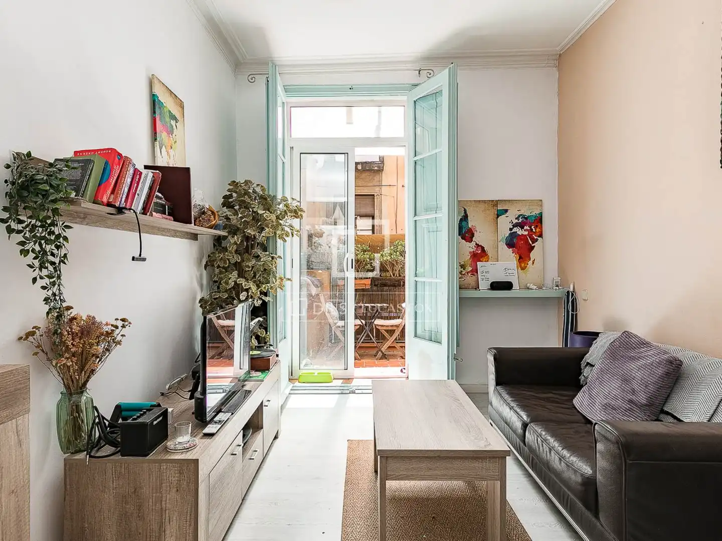 Sala de estar de Piso en venta en Barcelona con Amueblado y Balcón
