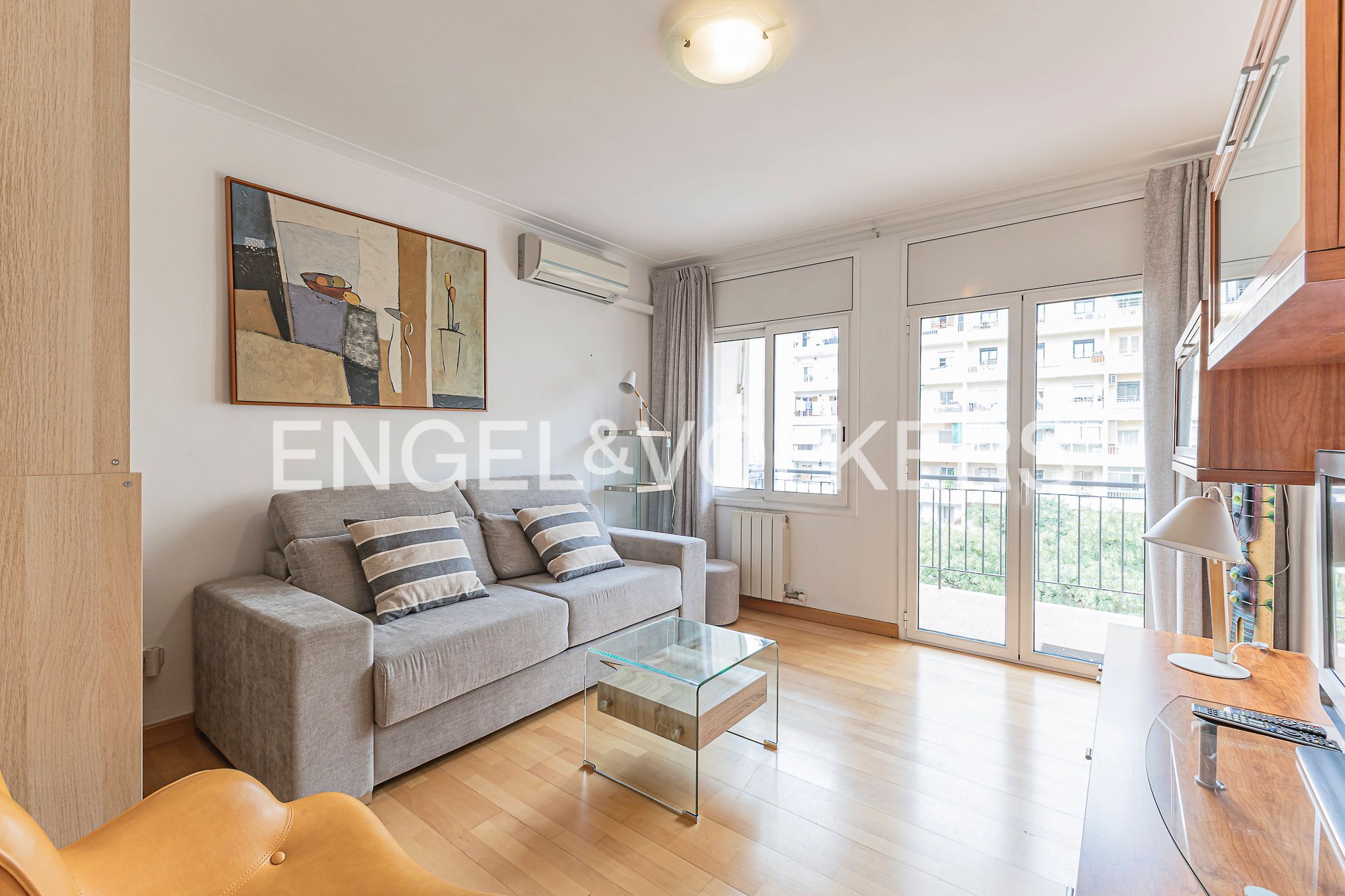 Living room of Apartment to rent in  Barcelona Capital  with Air Conditioner, Heating and Terrace