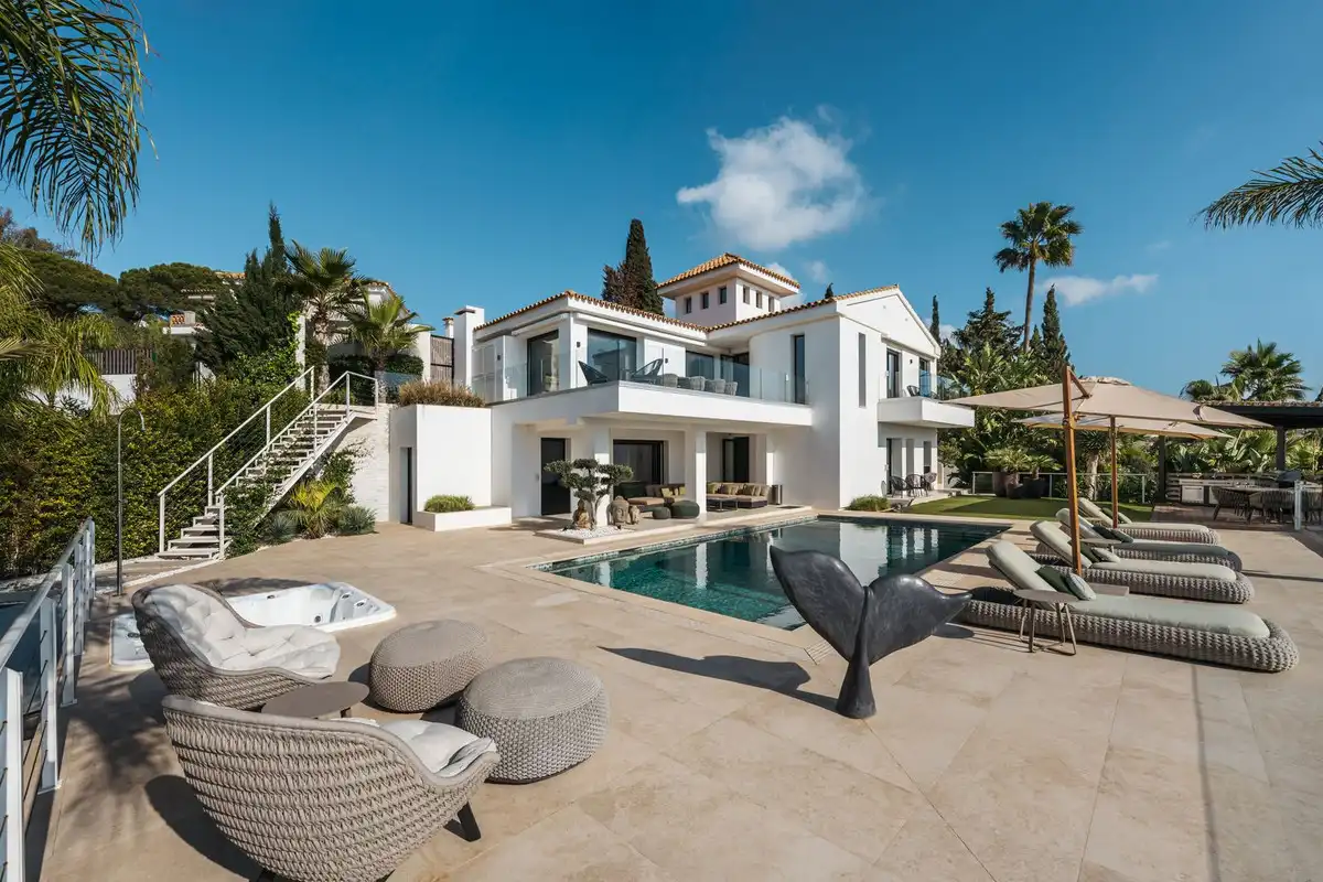 Jardí de Casa o xalet en venda en Marbella amb Aire condicionat, Jardí privat i Terrassa