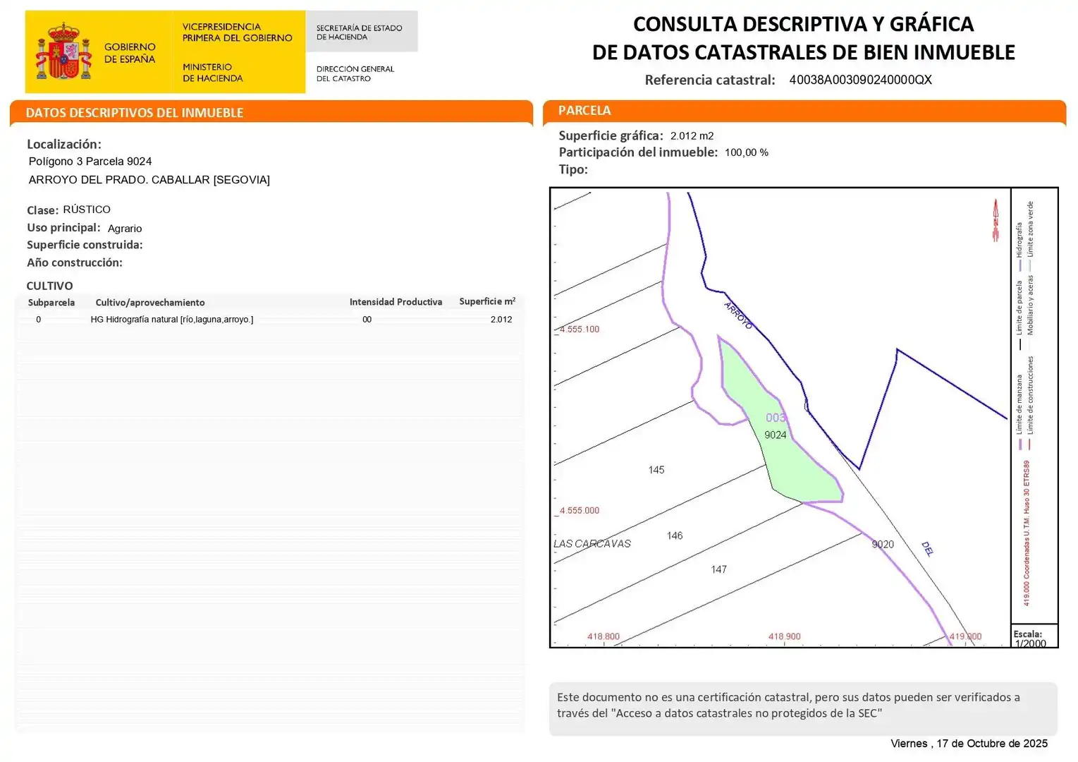 Terreny rústic en venda a Caballar, imagen 3