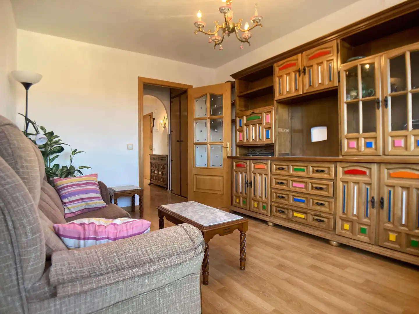 Living room of Flat for rent in Móstoles  with Air Conditioner, Heating and Parquet flooring