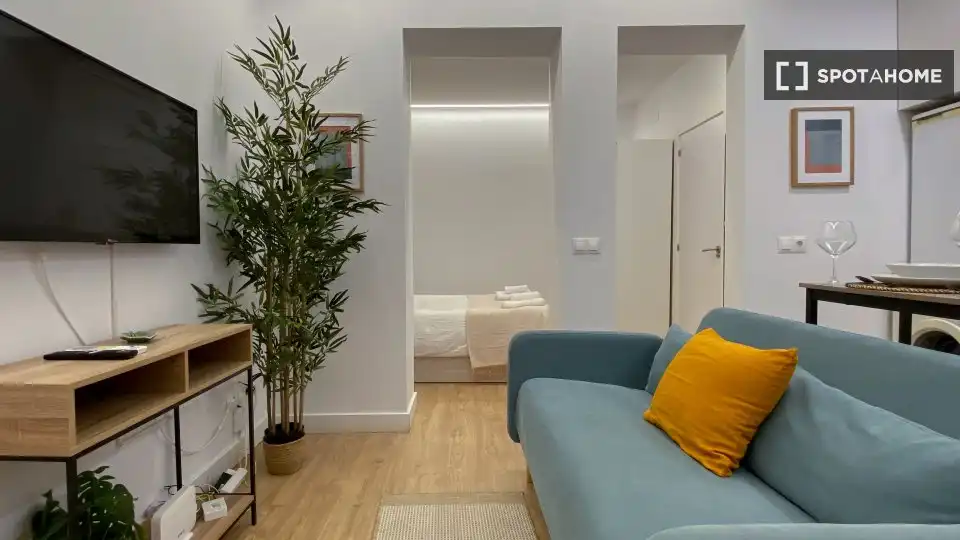 Wohnzimmer von Wohnung zur Miete in Madrid mit Klimaanlage, Heizung und Möbliert
