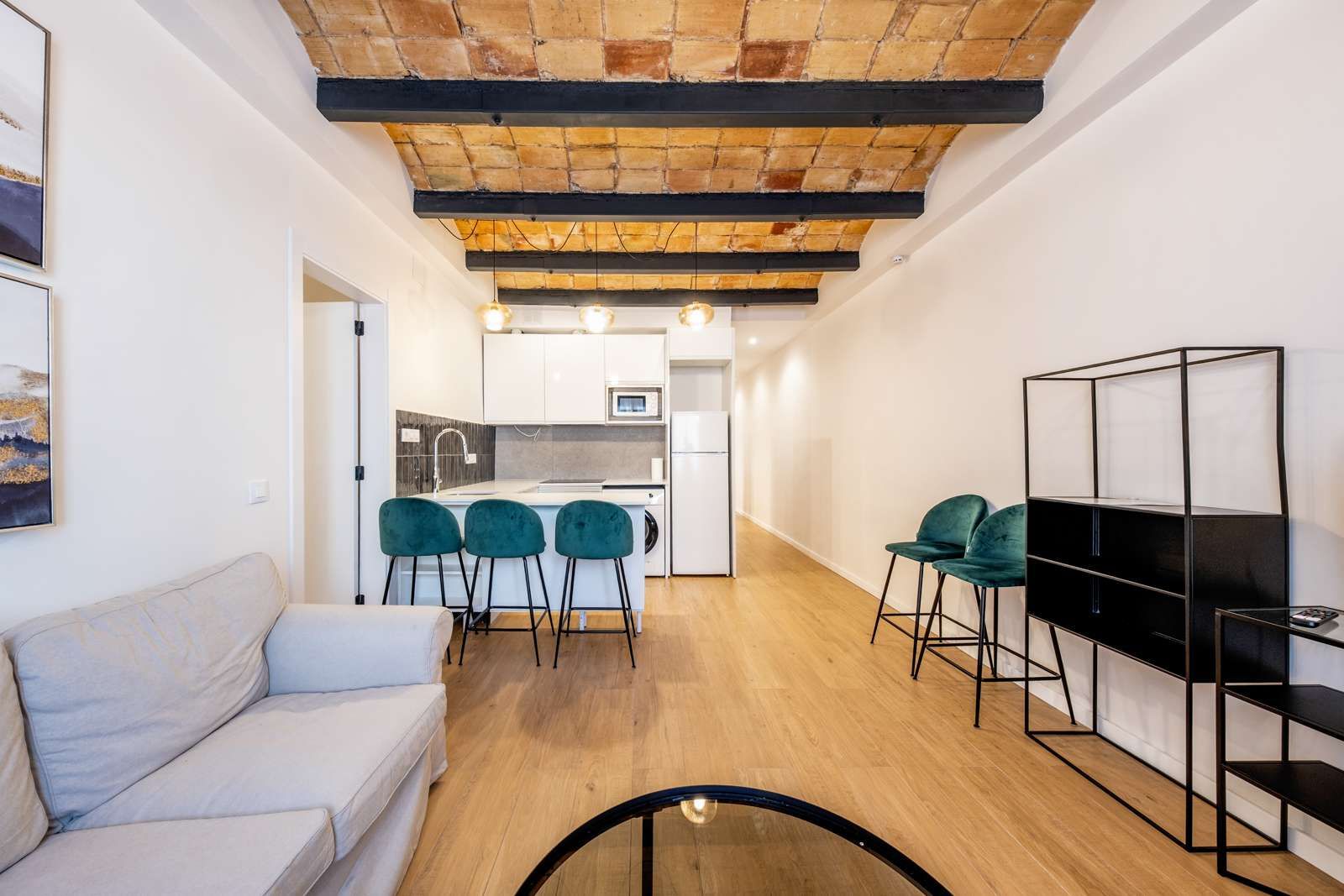 Wohnzimmer von Wohnungen zur untervermieten in  Barcelona Capital mit Klimaanlage, Heizung und Terrasse