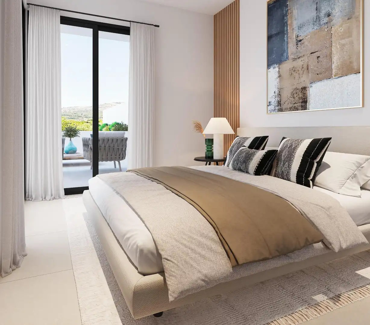 Dormitori de Apartament en venda en L'Alfàs del Pi amb Jardí privat, Terrassa i Piscina
