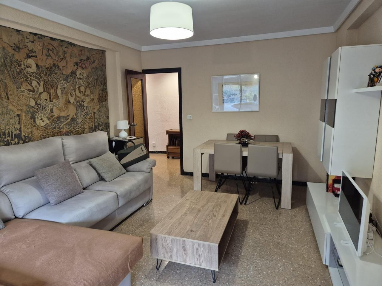 Living room of Flat for sale in  Zaragoza Capital  with Air Conditioner, Heating and Terrace